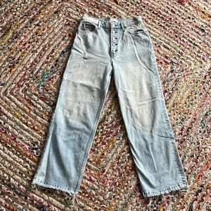 Abercrombie & Fitch “The Crop Wide Leg” Ultra High Rise Jeans